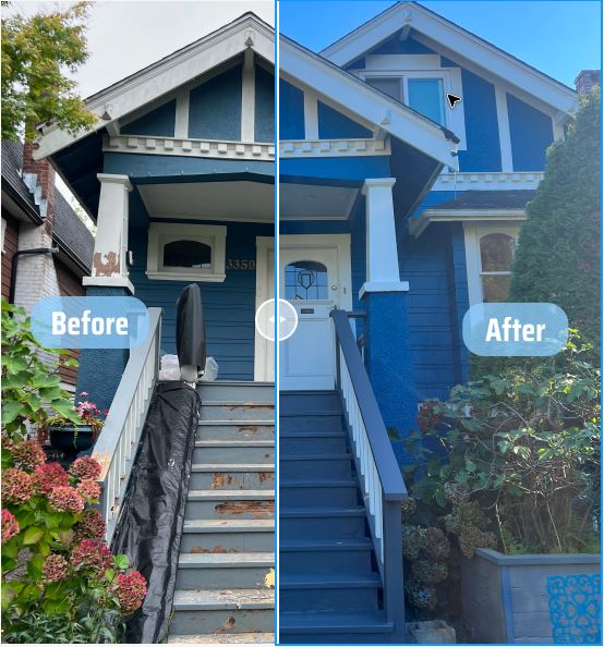 Beach area exterior painting Kitsilano salt air protection